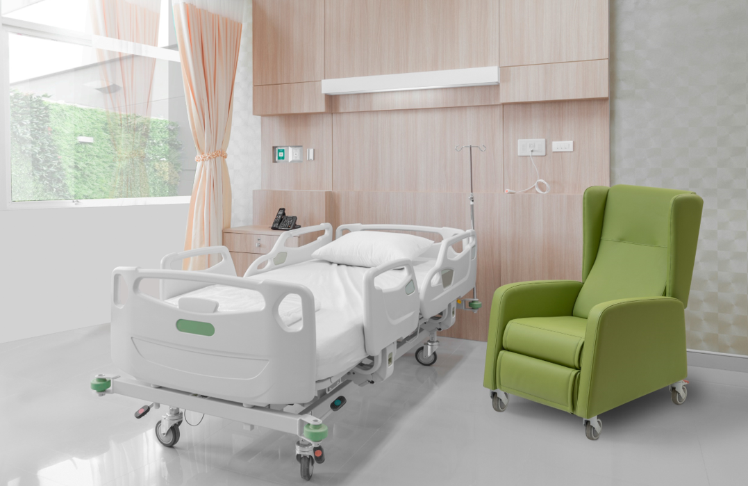 sillones hospital verde
