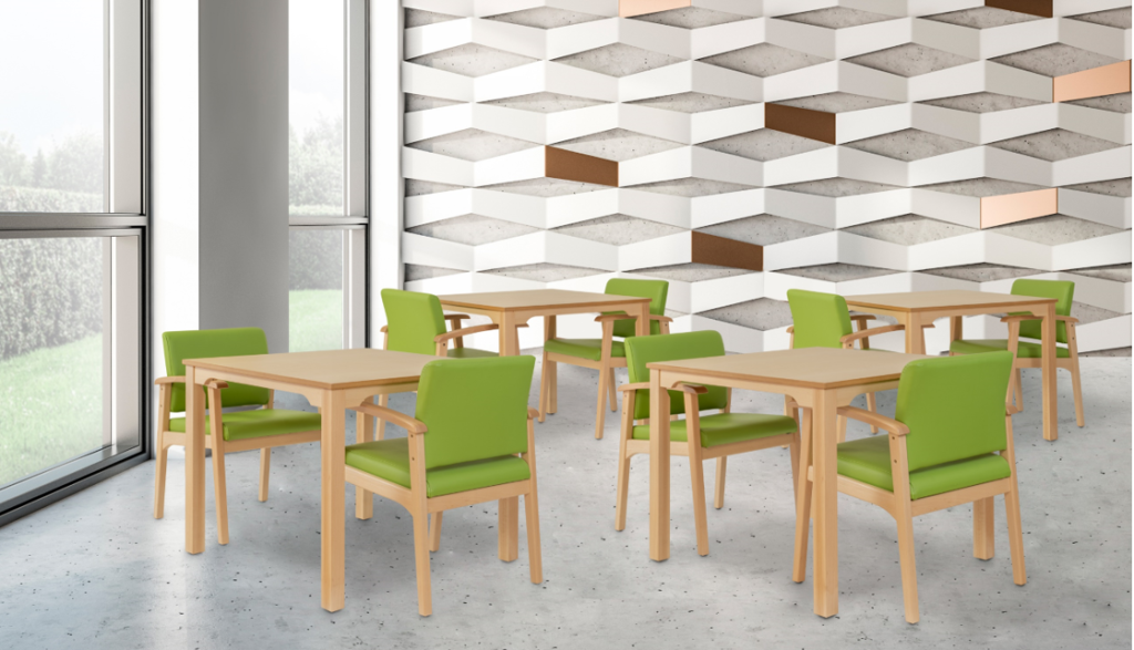 sillones cafetería verde